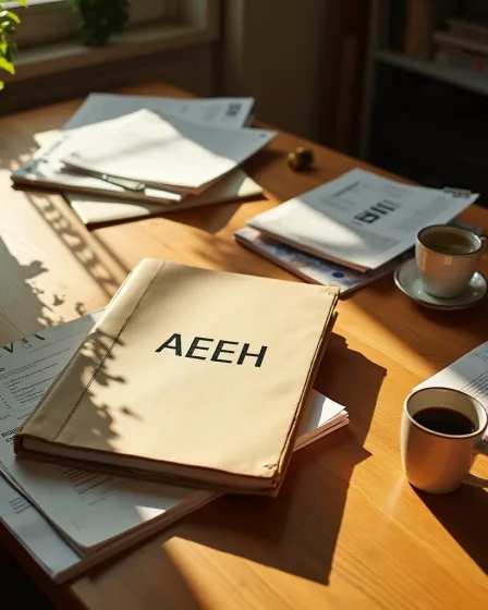 Documents et café sur une table. AEEH