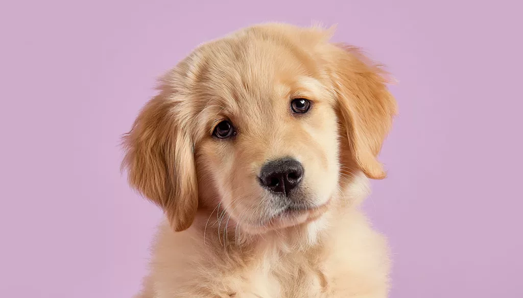 Un chiot golden retriever mignon.