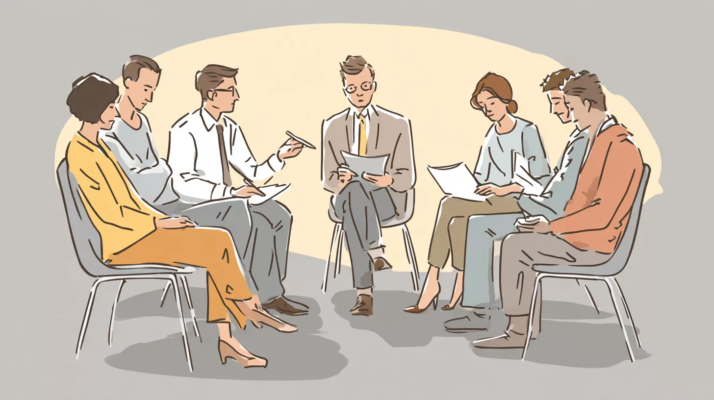 Un groupe de professionnels travaillant ensemble dans une salle de classe ULIS.