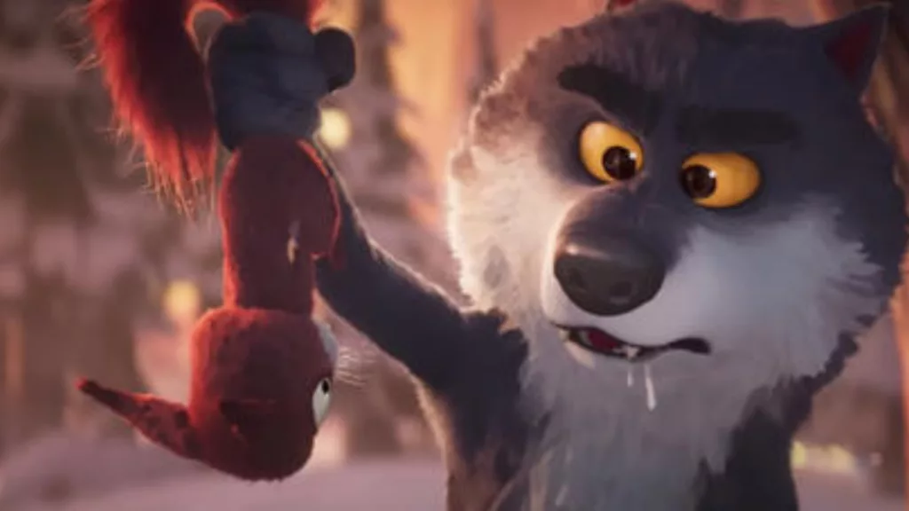 Le loup d'Intermarché tente de se faire des amis dans la forêt - publicité Noël 2025