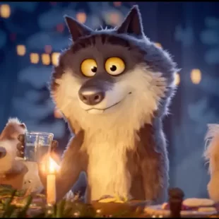 Le loup d'Intermarché mal-aimé ous la neige - animation 3D Illogic Studios