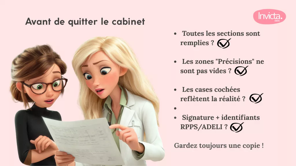 Checklist de vérification du certificat médical MDPH avant de quitter le cabinet
