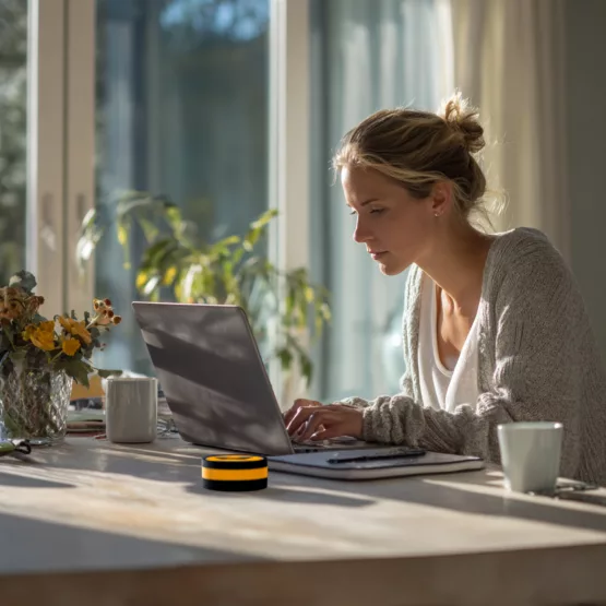 Femme seule consultant ses aides sociales sur un ordinateur portable, illustration de la réforme ASU 2026